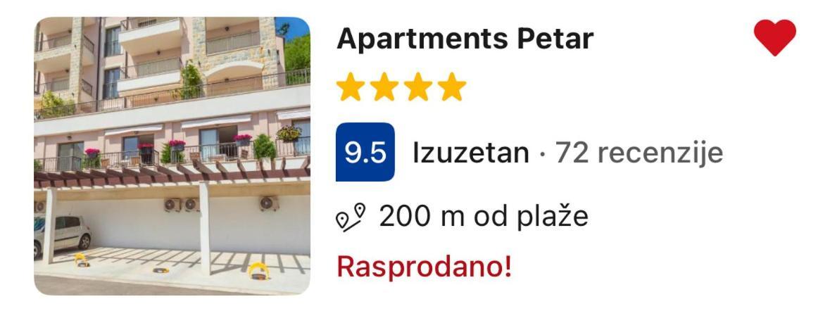 Apartments Petar Budva Exterior foto